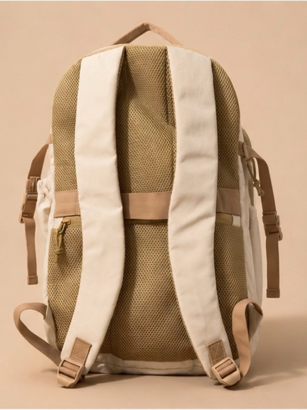 Two-Tone Khaki & Cream Everyday Backpack